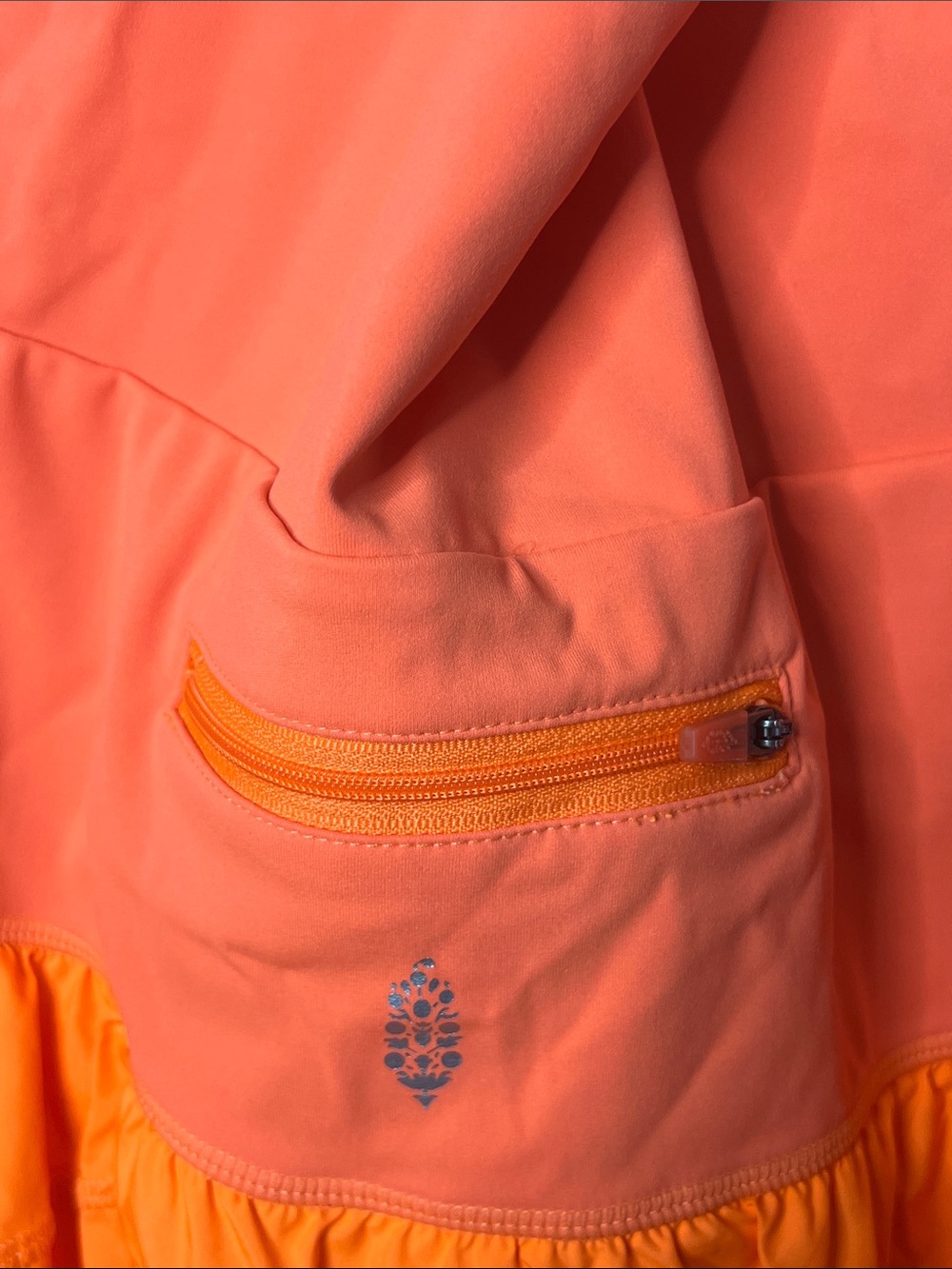Free Movement x Free People Righteous Runsie in Flame Orange 45465 Size Large - Picture 10 of 12